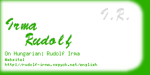 irma rudolf business card